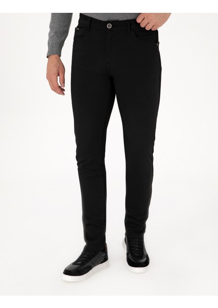 Erkek Siyah Slim Fit Kanvas Pantolon 50310857-VR046 fiyatları