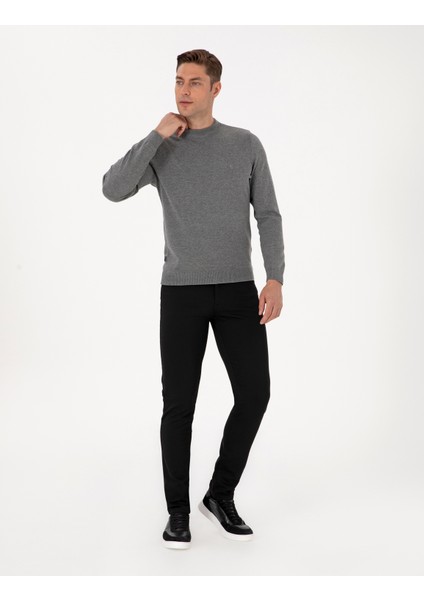 Erkek Siyah Slim Fit Kanvas Pantolon 50310857-VR046 modelleri