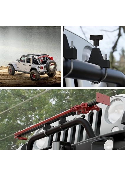 Yüksek Kaldırma Evrensel Montaj 1-2.5 Inç Ön Boru Ayarlanabilir Jak Boru Braketi Jeep Wrangler Jk Tj Tavan Rafı Ön, A (Yurt Dışından) indirimleri