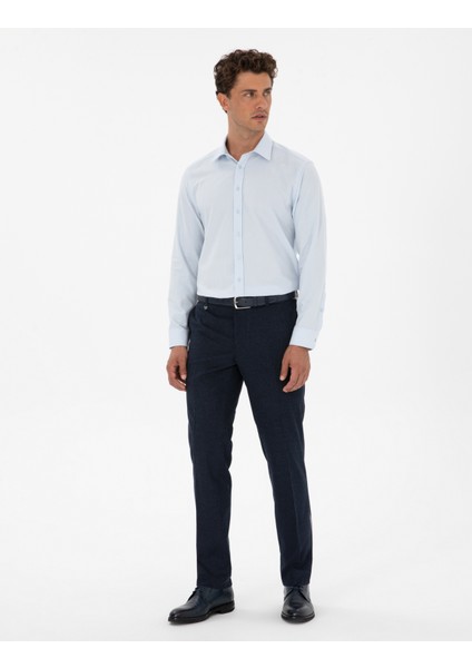 Erkek Lacivert Slim Fit Kumaş Pantolon 50314543-VR033 modelleri