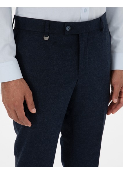 Erkek Lacivert Slim Fit Kumaş Pantolon 50314543-VR033 indirimleri