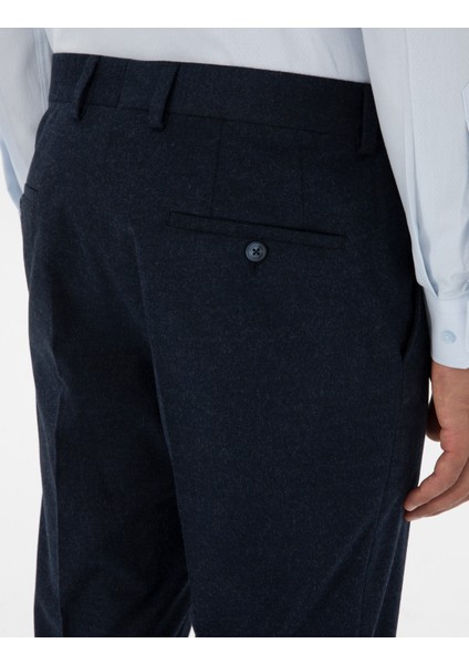 Erkek Lacivert Slim Fit Kumaş Pantolon 50314543-VR033