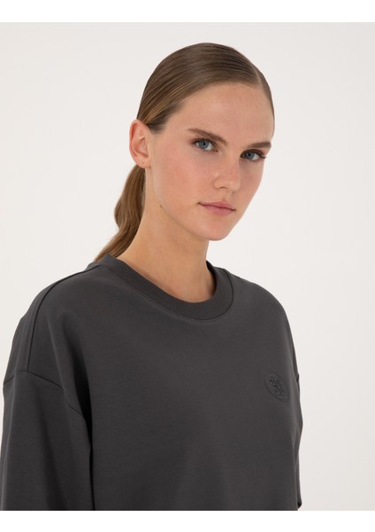 Kadın Antrasit Oversize Sweatshirt 50314963-VR006 fiyatları
