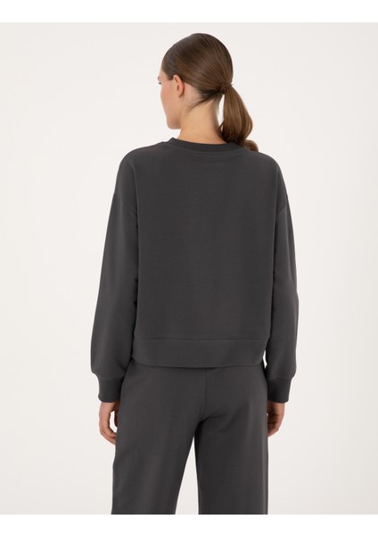 Kadın Antrasit Oversize Sweatshirt 50314963-VR006 indirimleri