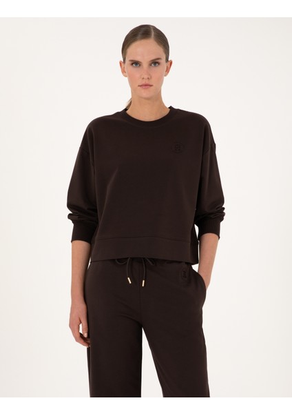 Kadın Kahverengi Oversize Sweatshirt 50314963-VR029
