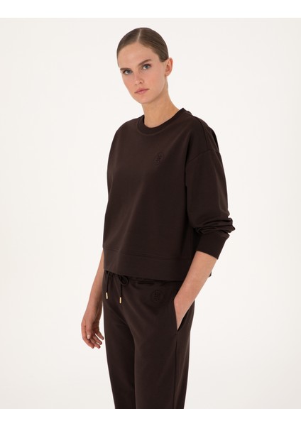 Kadın Kahverengi Oversize Sweatshirt 50314963-VR029 modelleri