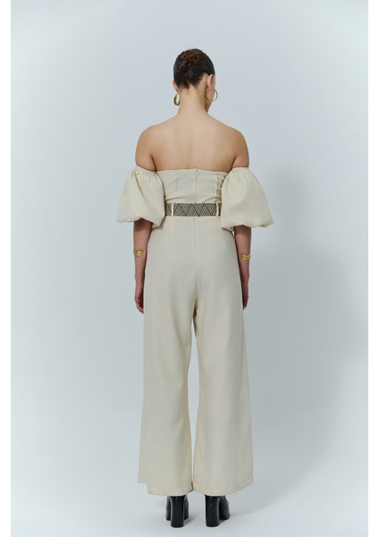 Balon Kol Kemerli Uzun Tulum Naturel indirimleri