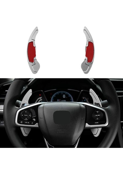 Honda 10. Nesil Civic Accord Cr-V 2017, 2018, 2019 ve 2020 Için Alüminyum Alaşımlı Vites Değiştirme Kulakçığı Direksiyon Simidi Vites Değiştirme Kulakçığı Uzatma (Yurt Dışından) modelleri