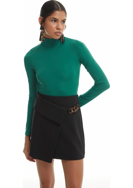 Asimetrik Zincirli Etek-Siyah fırsatları