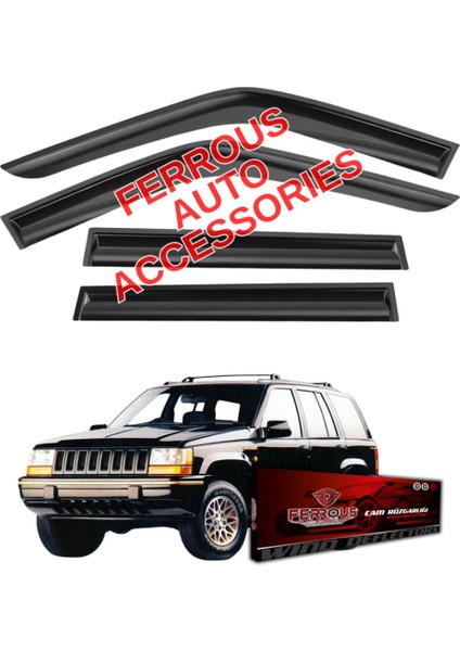 Jeep Grand Cherokee Ferrous Cam Rüzgarlığı 4lü Set 1991 1999