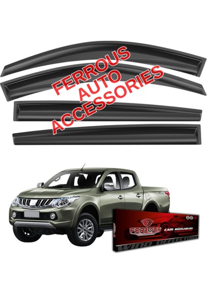Mitsubishi L200 Ferrous Cam Rüzgarlığı 4lü 2006 2015