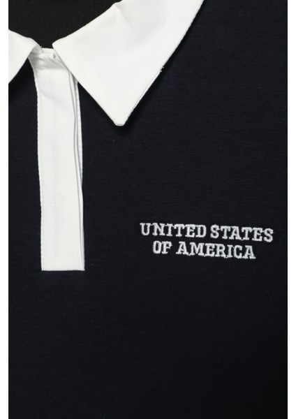 Polo Yaka Pileli Mini Elbise Lacivert fırsatları