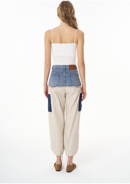 Askılı Crop Basic Atlet Ekru indirimleri