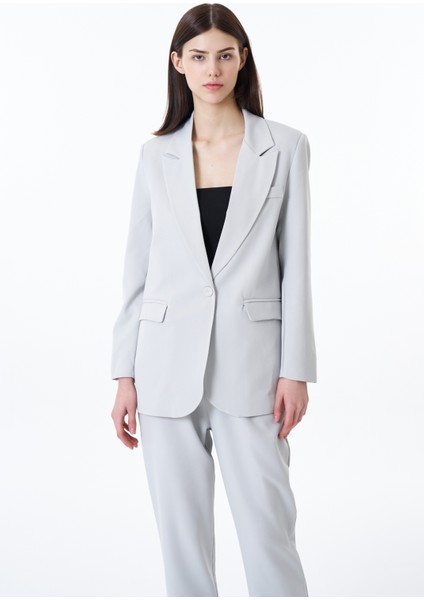 Blazer Ceket Açık Gri modelleri