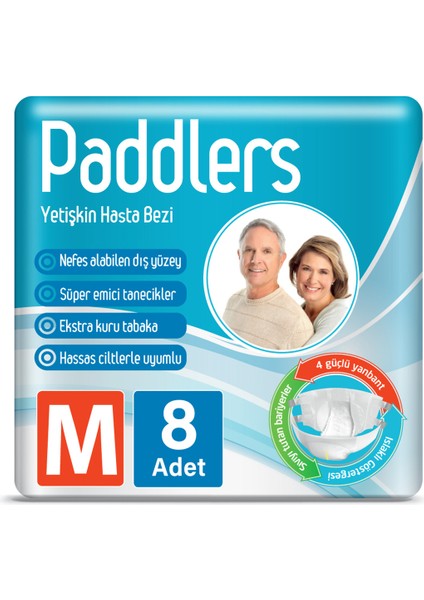 Yetişkin Hasta Bantlı Bez Medium 8 Adet