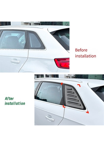 Araba Arka Üçgen Pencere Panjurları Panjurlar Perdeler Kapak Trimi Audi A3 S3 8V Hatchback 2014-2020 Parlak Siyah (Yurt Dışından) fırsatları