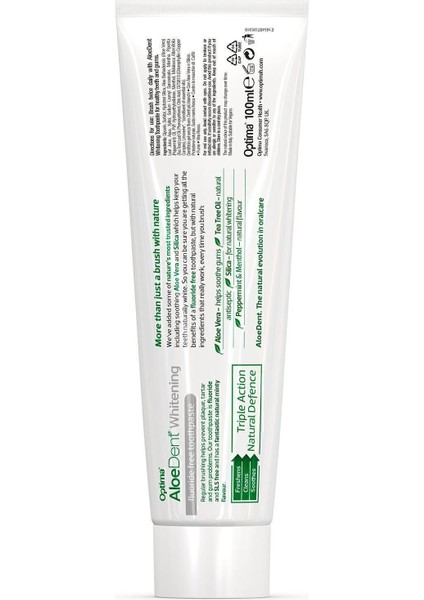 Diş Macunu 100 ml Vegan Formül Aloe Vera ve Mentol Aromasıyla Etkili Beyazlık fırsatları