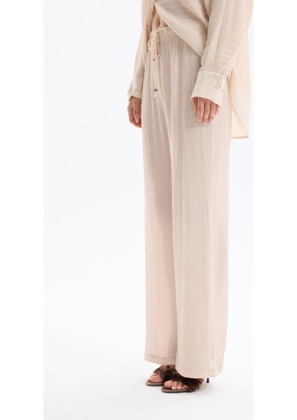 Lastikli Bel Dokulu Pantolon Taş modelleri