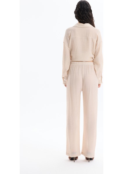 Lastikli Bel Dokulu Pantolon Taş indirimleri