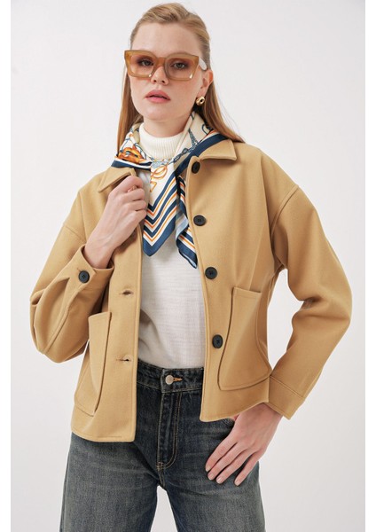 Ceketler Bdart Gabardin Astarlı Gömlek Yaka Düğmeli Ceket