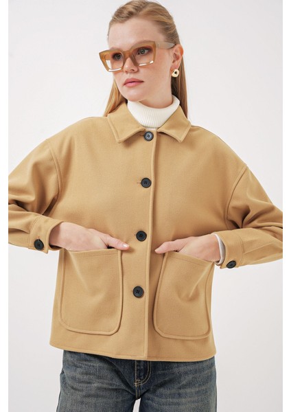 Ceketler Bdart Gabardin Astarlı Gömlek Yaka Düğmeli Ceket fırsatları