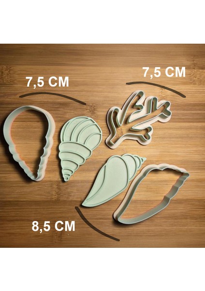 3 Lü 5 Parça Seramik & Polimer Kil & Kurabiye Kalıbı