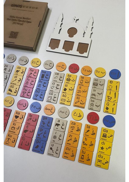 Renkli ve Detaylı Elif Ba Arapça Hareke Dini Eğitici Oyun fiyatları