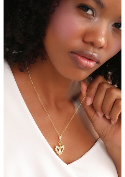 Kadın 925 Ayar Zirkon Taşlı Anka Kuşu Kolye fiyatları