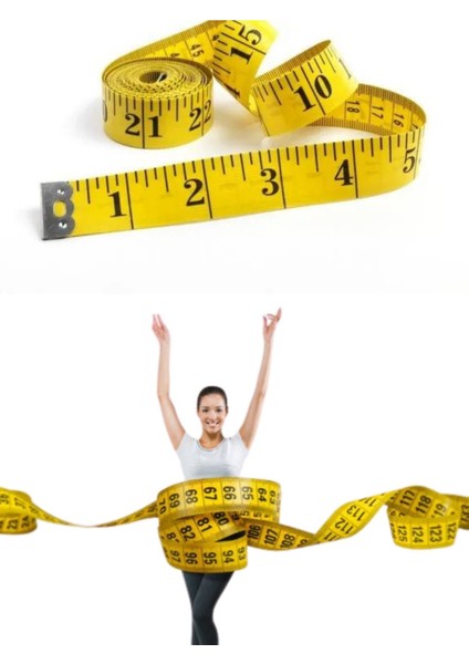 Çift Taraflı Klasik Mezura Şeffaf KUTULU-150CM-SARI modelleri