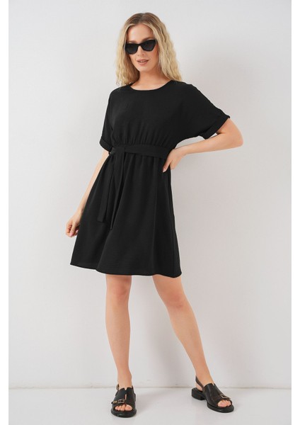 Kadın BDART Kemerli İkili Mini Elbise Black fiyatları