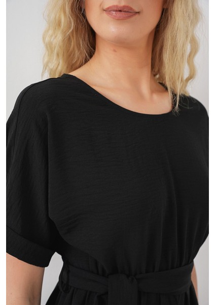 Kadın BDART Kemerli İkili Mini Elbise Black fırsatları