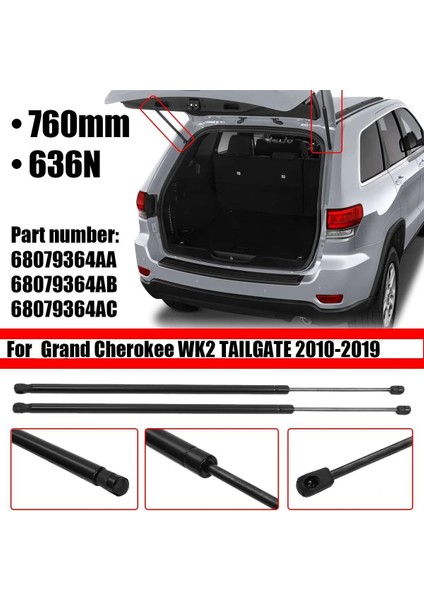 8079364AA 68079364AB 68079364AC 2 Adet Arka Cam Bagaj Gaz Destek Amortisörü Jeep Grand Cherokee Wk2 Bagaj Kapısı 2010-2019 (Yurt Dışından) fiyatları