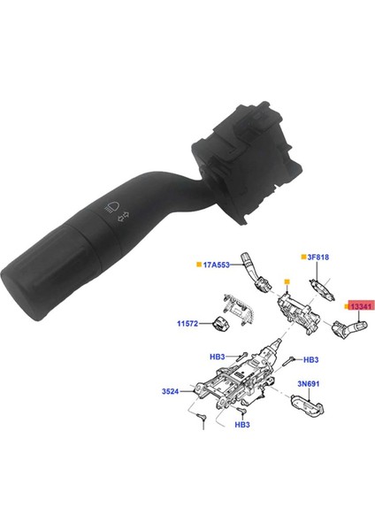 Ford Explorer Edge Lincoln Mkx 2011-2012 BT4Z13341AA Için Direksiyon Kolonu Dönüş Sinyali Anahtarı Kolu BT4Z-13341-BA (Yurt Dışından) fiyatları