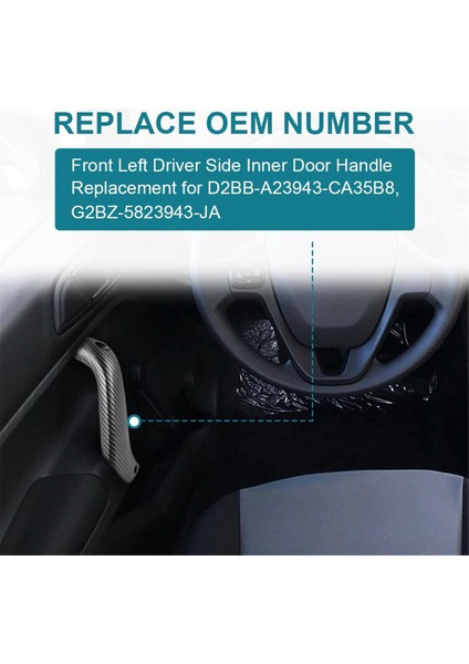 Ford Fiesta 2011-2020 Için Ön Sol Sürücü Iç Kapı Çekme Kolu D2BB-A23943-CA35B8 G2BZ-5823943-JA (Yurt Dışından) fırsatları
