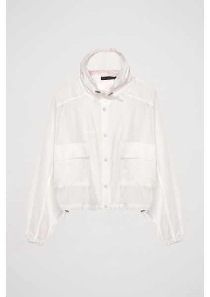 Büyük Cepli Kapüşonlu Ceket Ekru fiyatları