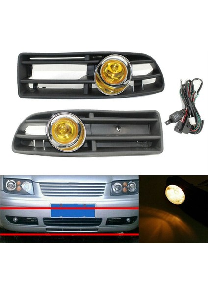 Vw Bora Jetta Mk4 1998-2004 Için Sarı Işık Ön Sis Farı Grubu Sis Lambası Izgarası Anahtar Kablo Demeti (Yurt Dışından) indirimleri