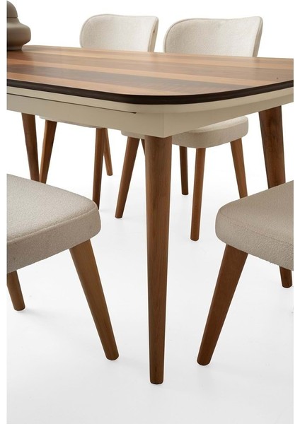 Mobilgen 4 Adet Masal Sandalye 170+35 Açılabilir Çınar Masa Takımı fiyatları