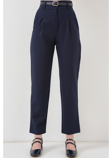 Kadın BDART Düz Kesim Normal Bel Pantolon, Fermuarlı Blue fırsatları