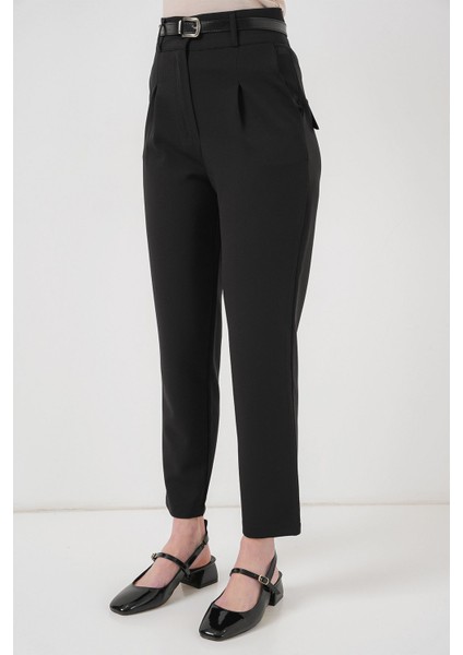 Kadın BDART Düz Kesim Normal Bel Pantolon, Fermuarlı Siyah fiyatları