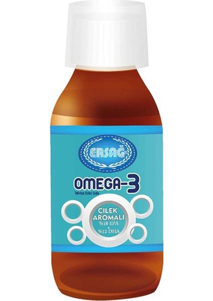 Omega 3 Çilek Aromalı Sıvı 100 Ml