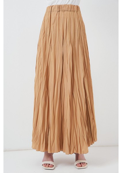 Kadın BDART Astarlı Dokulu Maxi Etek Natural fiyatları