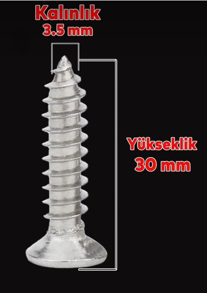 3.5X30 mm Ahşap Sunta Vidası (1000 Adet) fiyatları