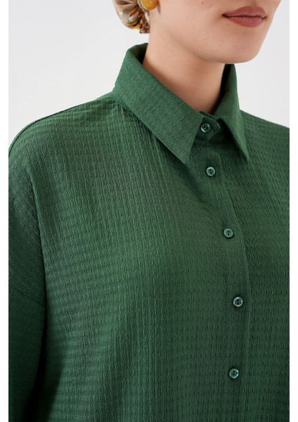 Kadın BDART Dokulu Örgü Takım Ceket Yaka Green indirimleri