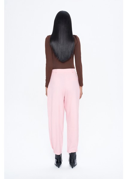 Pile Detaylı Jogger Pantolon Pembe indirimleri