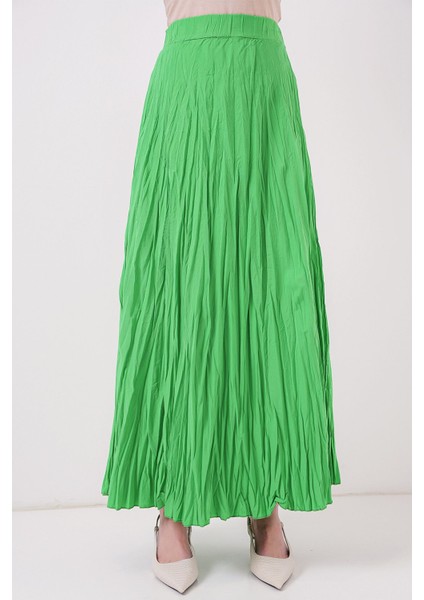 Kadın BDART Astarlı Dokulu Maxi Etek Yeşil fiyatları