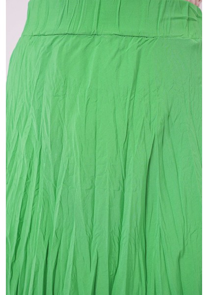 Kadın BDART Astarlı Dokulu Maxi Etek Yeşil indirimleri