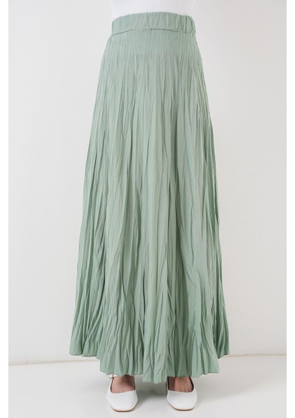 Kadın BDART Astarlı Dokulu Maxi Etek Adaçayı Yeşili fiyatları