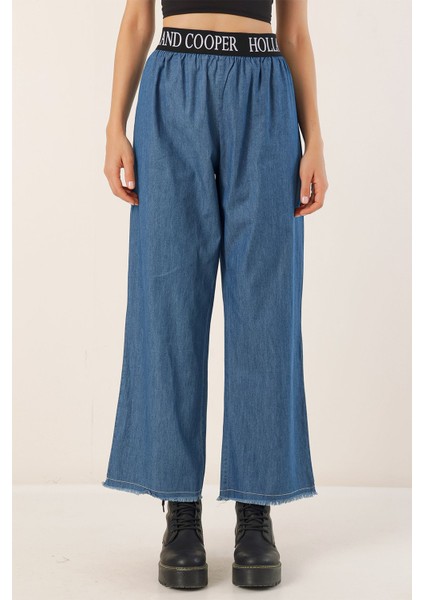 Kadın BDART Bol Kesim Geniş Paça Denim Jean Lacivert fiyatları