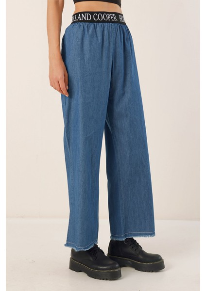 Kadın BDART Bol Kesim Geniş Paça Denim Jean Lacivert modelleri