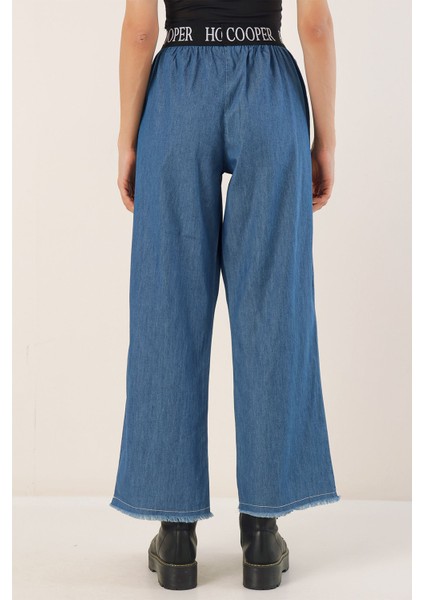 Kadın BDART Bol Kesim Geniş Paça Denim Jean Lacivert